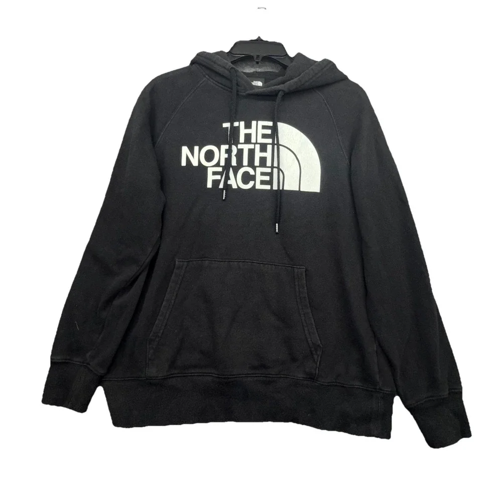 The North Face Black Hoodie Sweatshirt Classic Logo Pullover Hooded‎ M